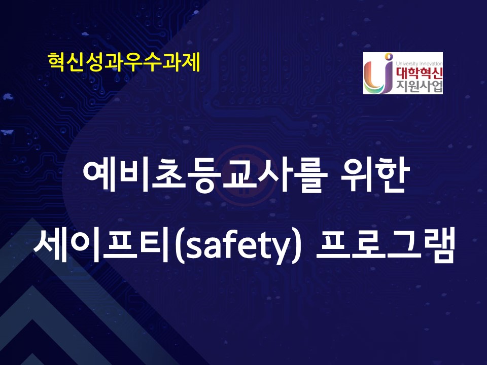 예비초등교사를 위한 세이프티(safety) 프로그램 