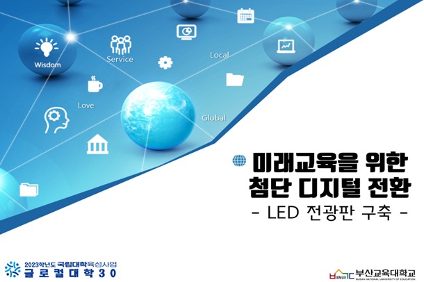 미래교육을 위한 교육환경의 첨단 디지털 전환 (LED전광판 구축)